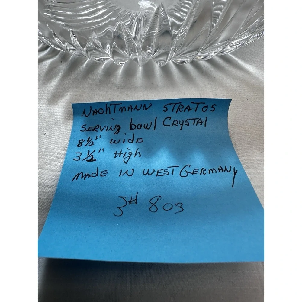 Nachtmann Stratos‎ Crystal Serving Bowl 3 1/3
